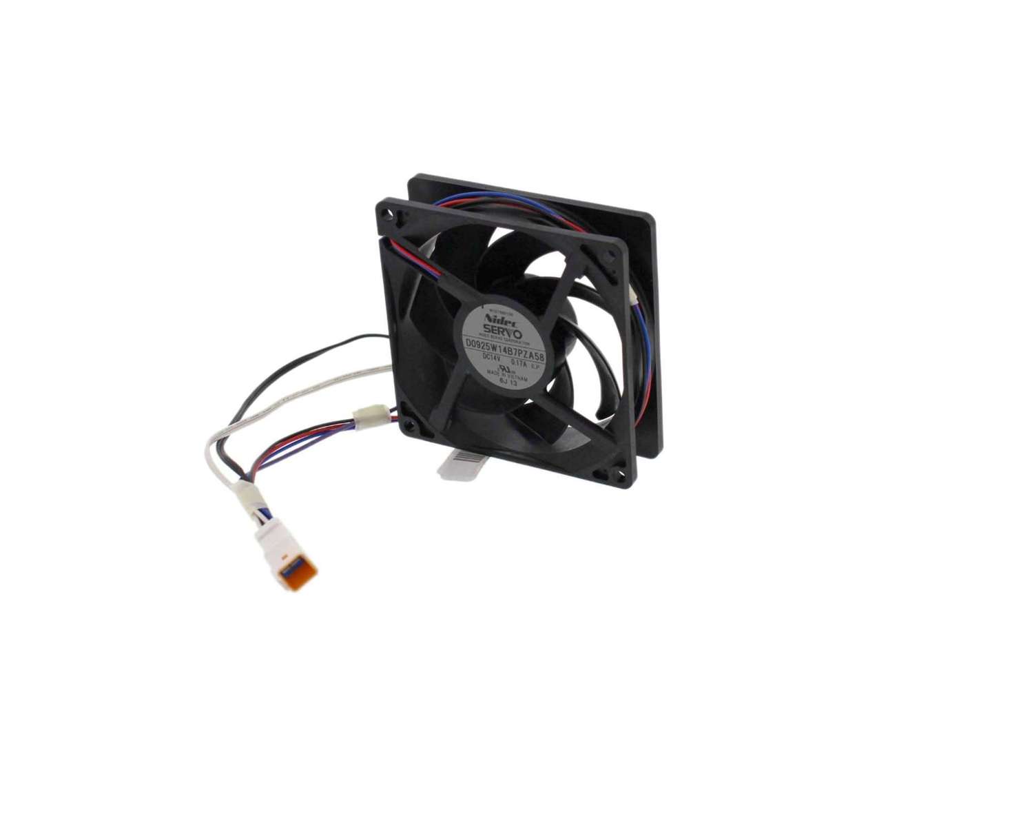 W11033168 - Genuine OEM Whirlpool Refrigerator Evaporator Fan Motor with Wire Harness